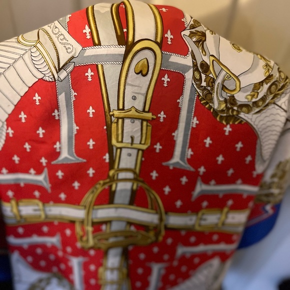 Hermes Scarf "Selles a Housse" by Christiane Vauzelles 35” Silk | Carre Foulard - Picture 7 of 16